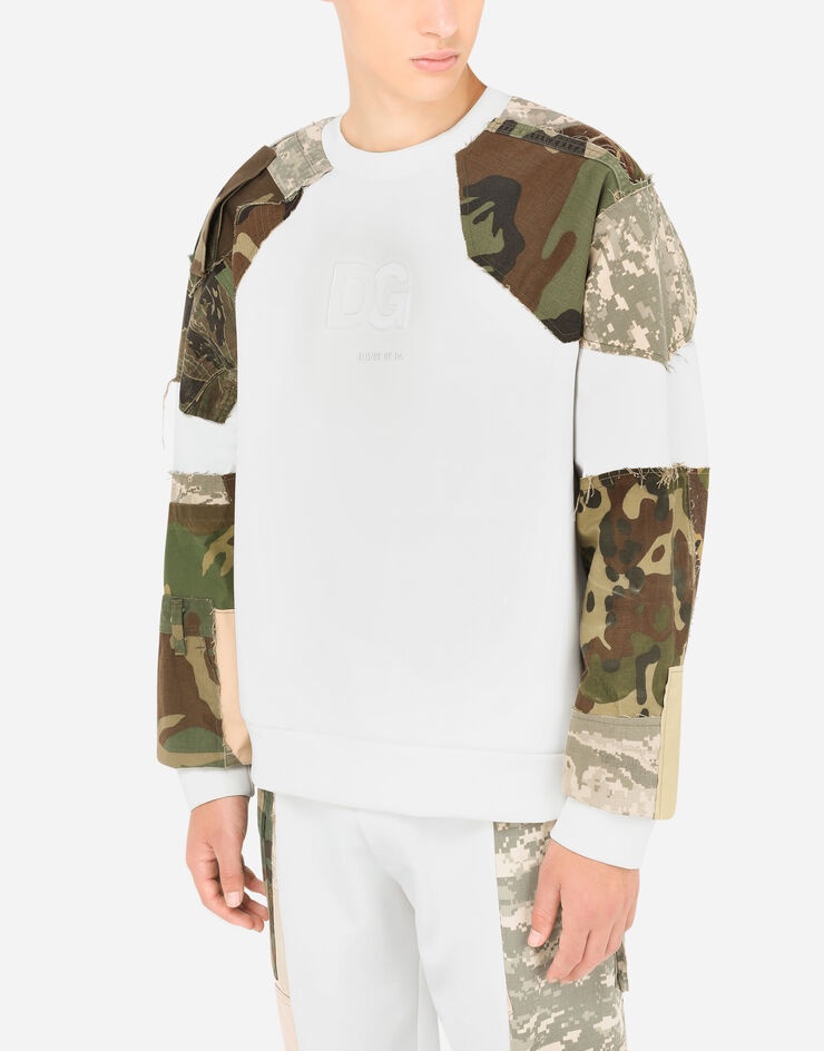 Camouflage patchwork sweatshirt with DG logo - 4