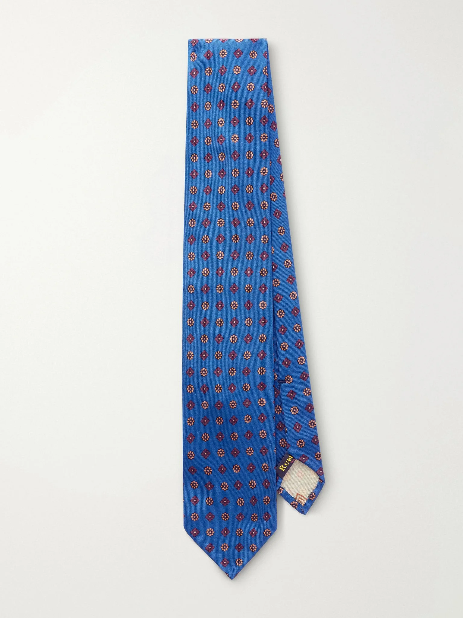 8cm Printed Silk-Twill Tie Blue - 1
