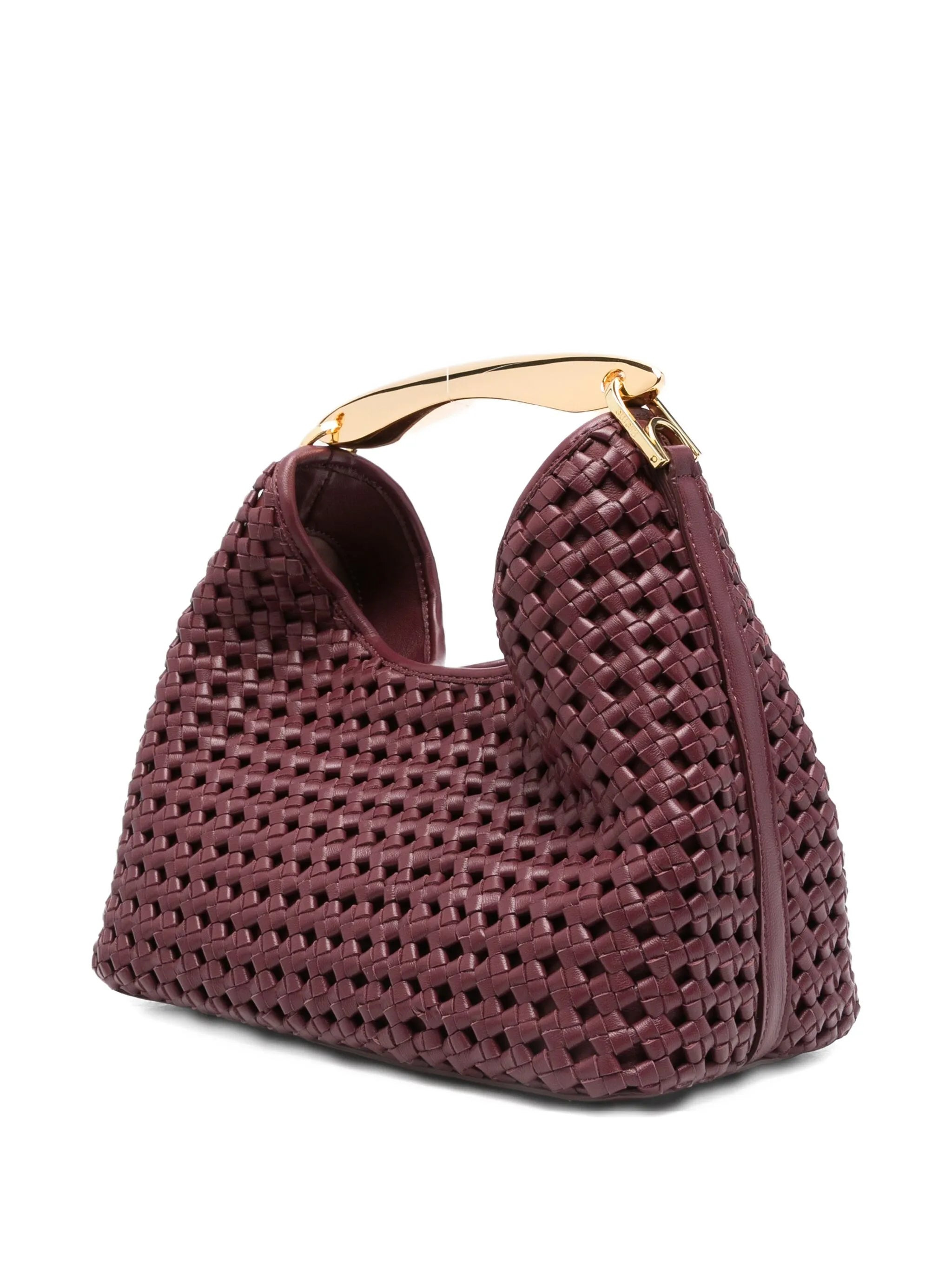 Elleme Boomerang Woven Leather Top-handle Tote Bag - 4
