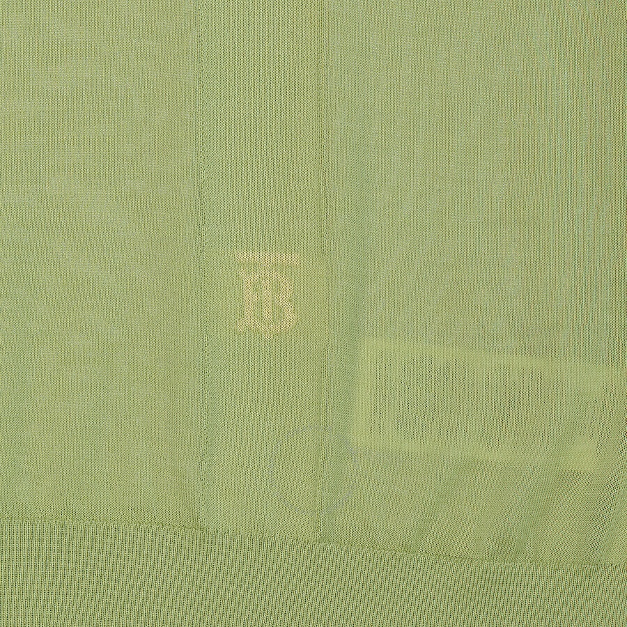 Burberry Ladies Mist Green Monogram-Embroidered Knitted Jumper - 7