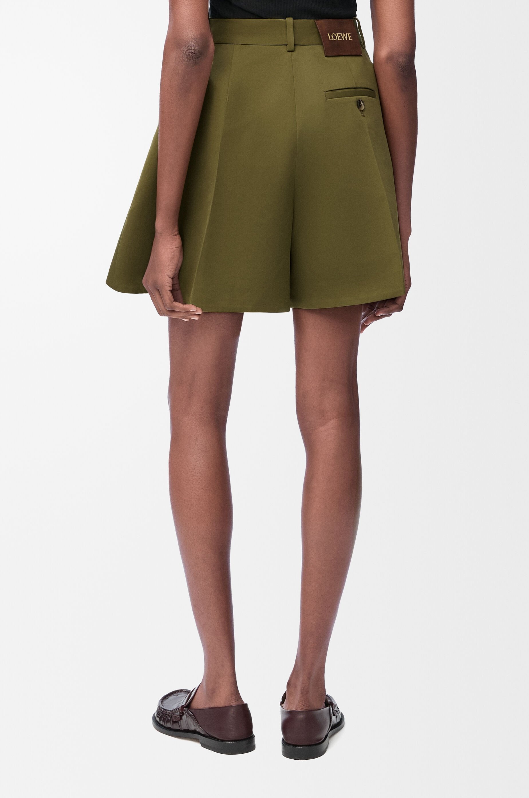 Trapeze shorts in cotton and silk - 4
