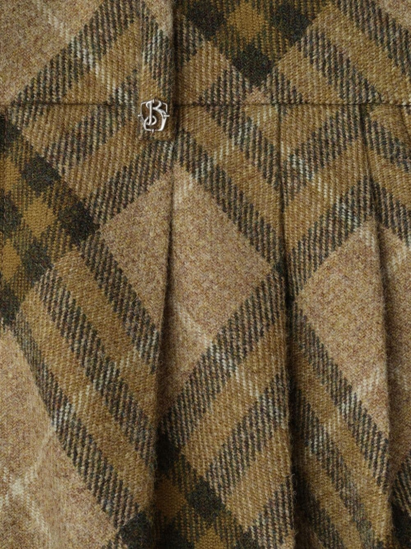 pleated checkered tailored trousers 3
