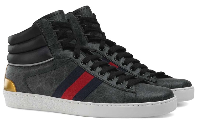 Gucci Ace GG High Top 'Black' 555197-92T20-1140 - 2