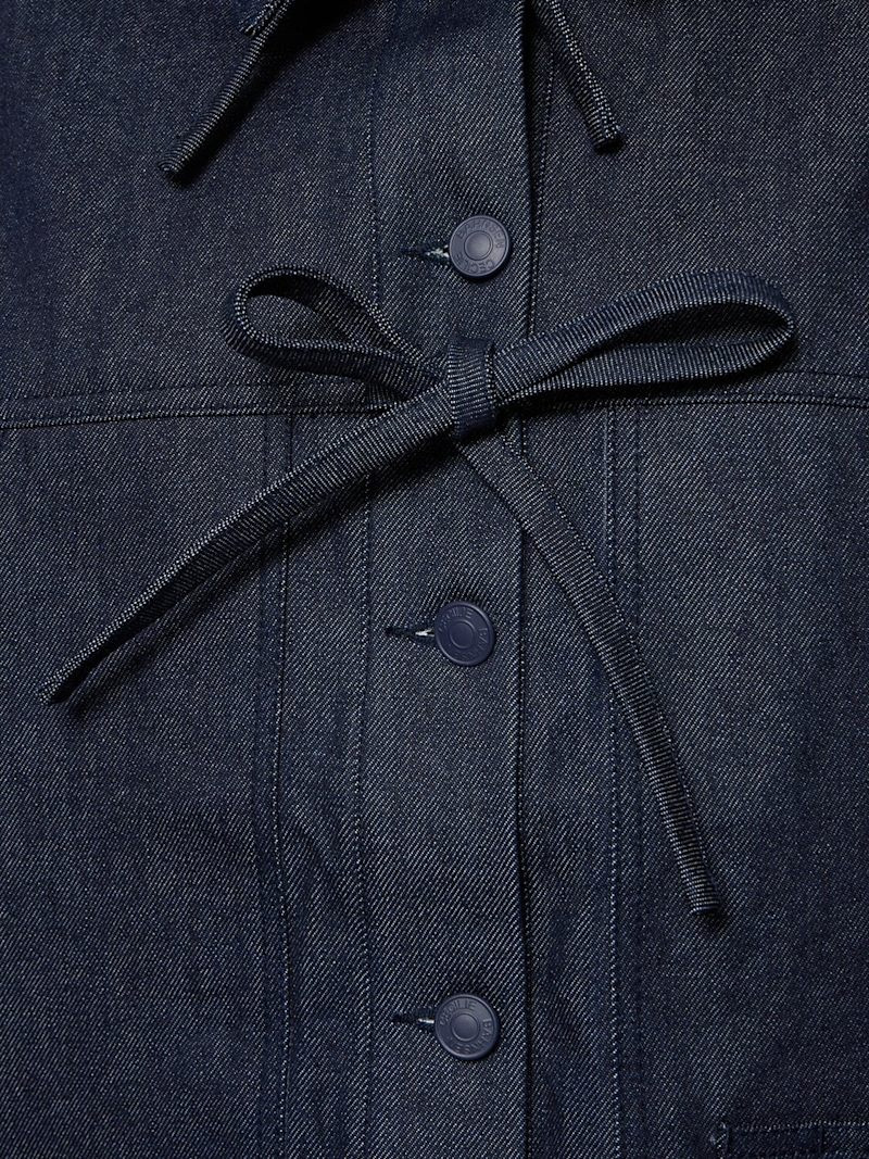 Olga lace-up cotton denim jacket 4
