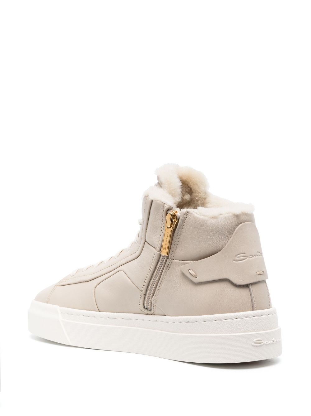 sheepskin high-top sneakers - 3