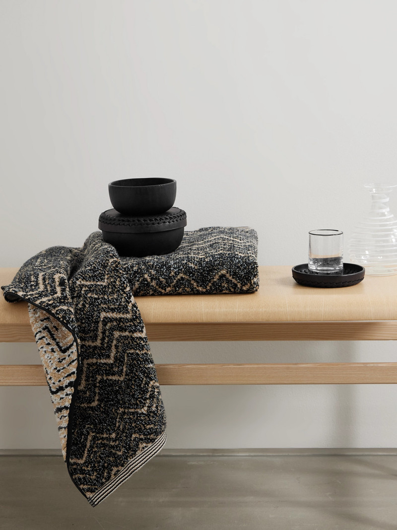 Missoni Azul Set Of Two Striped Cotton-terry Towels outlook