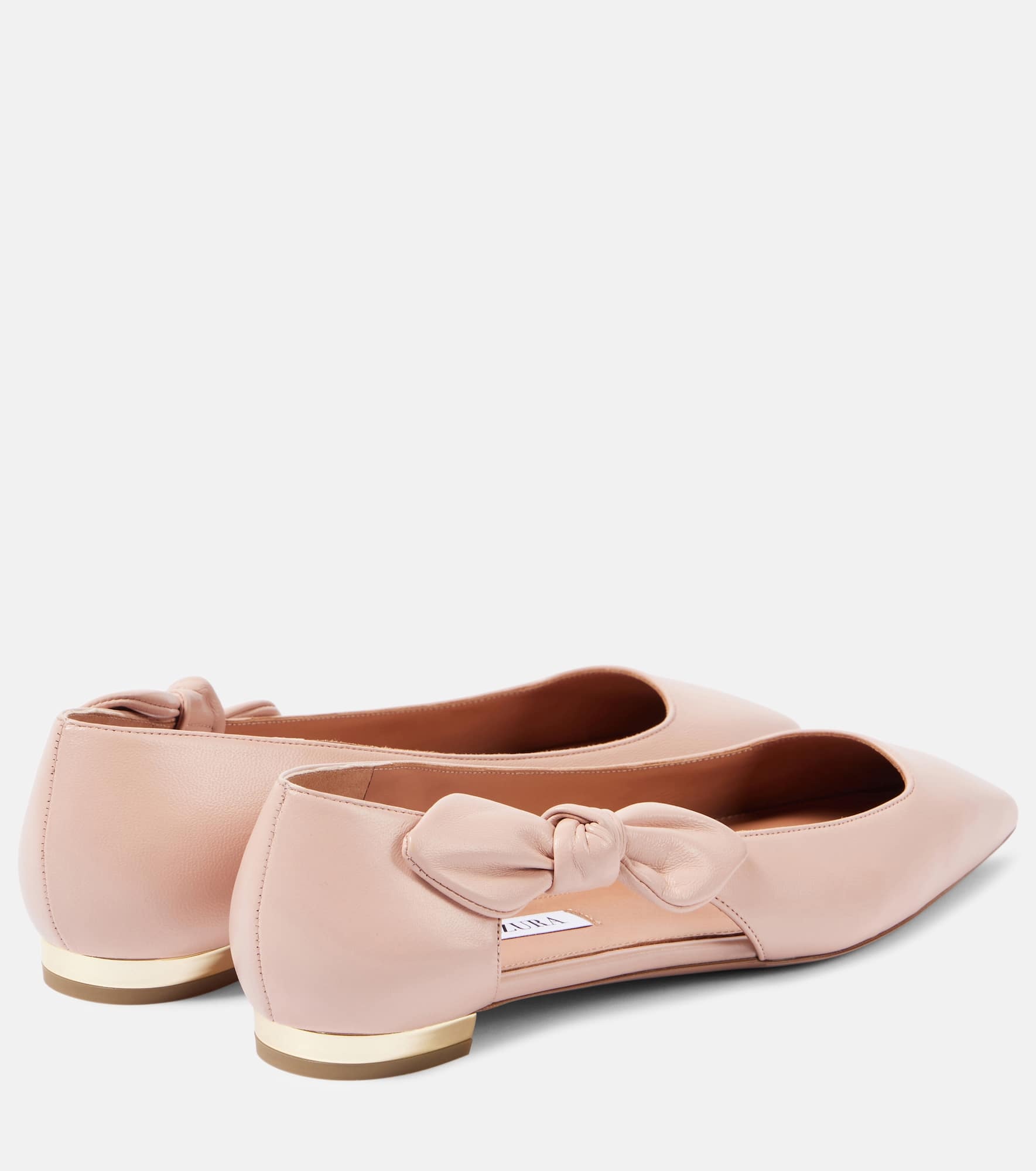 Very Bow Tie leather ballet flats - 2