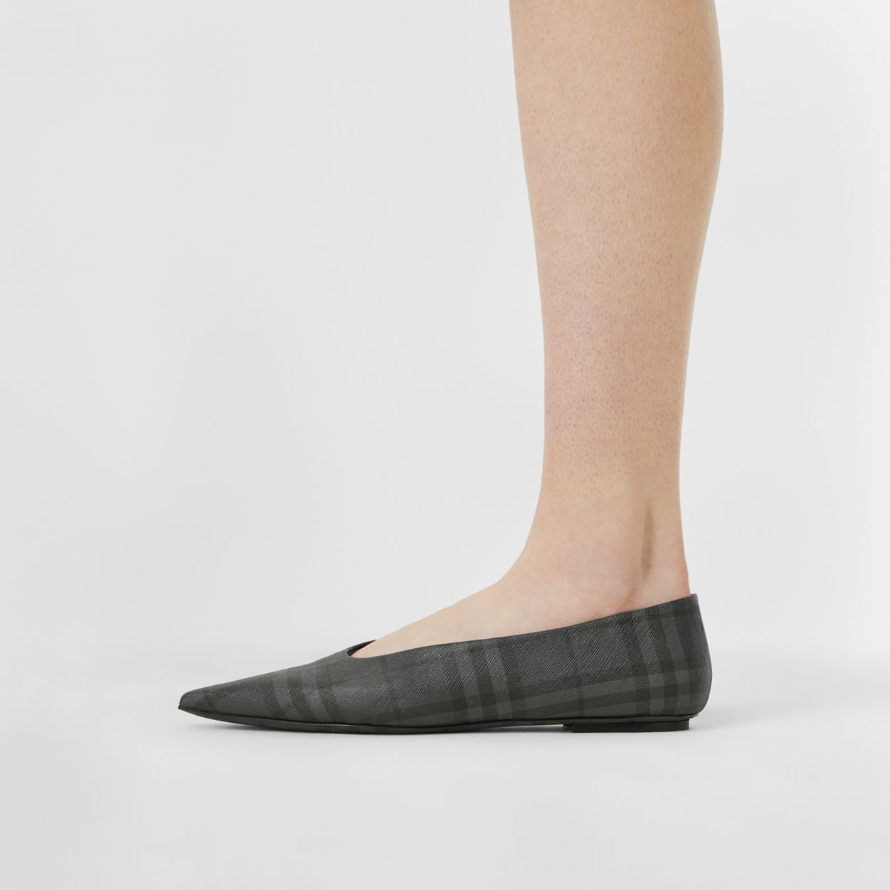 Vintage Check Point-toe Ballerinas - 3