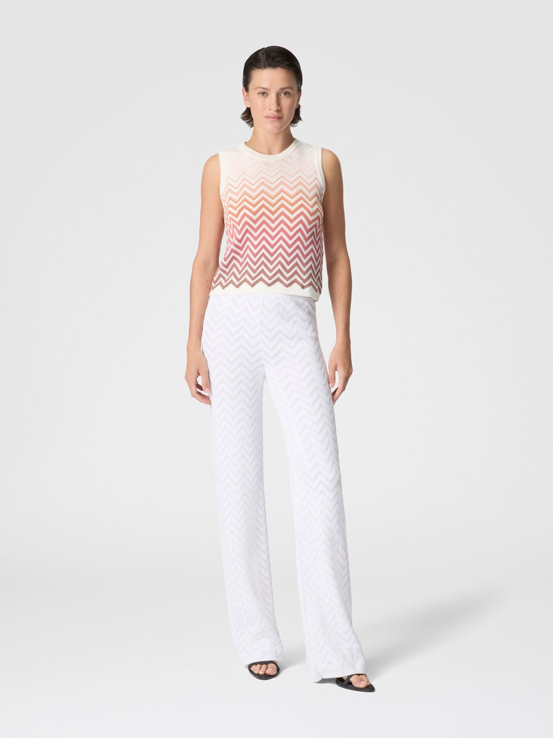 Missoni Straight-Leg Stretch Chevron Cotton and Viscose Trousers outlook
