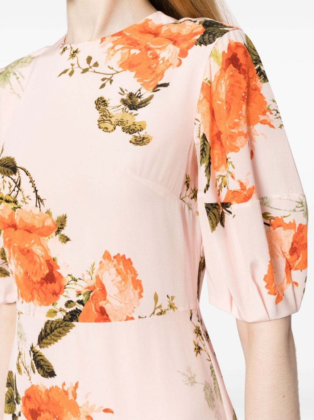 floral-print silk minidress - 5