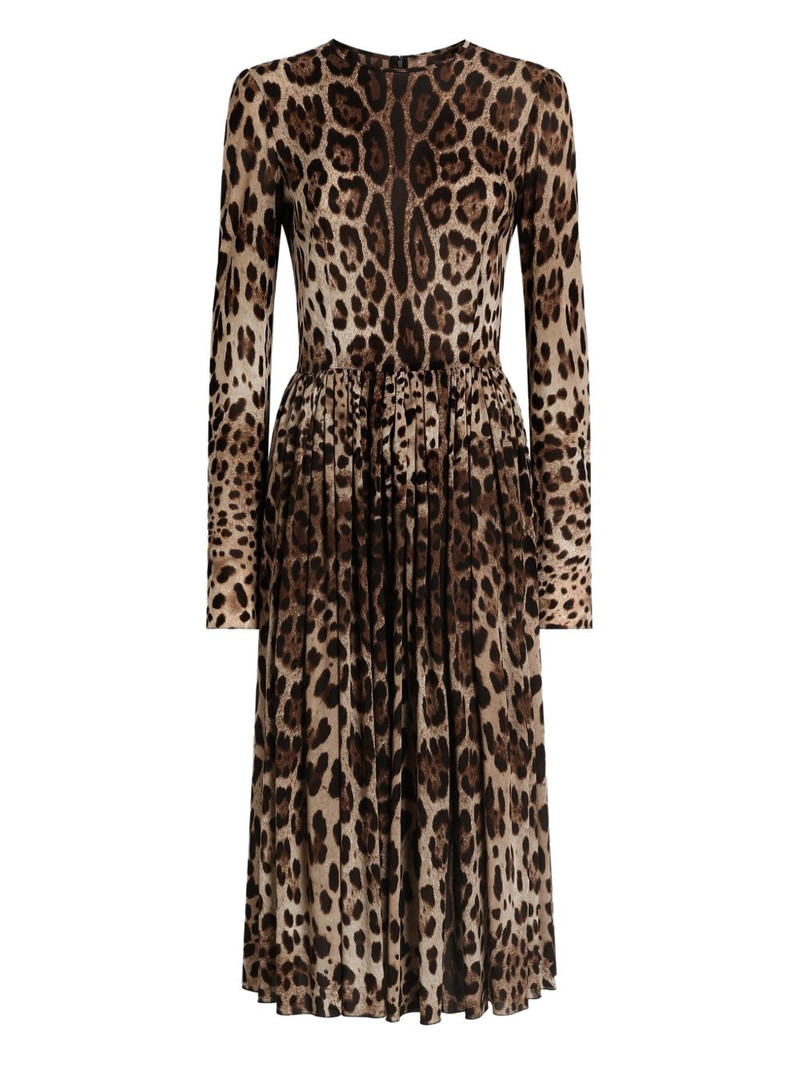 animal-print midi dress 1