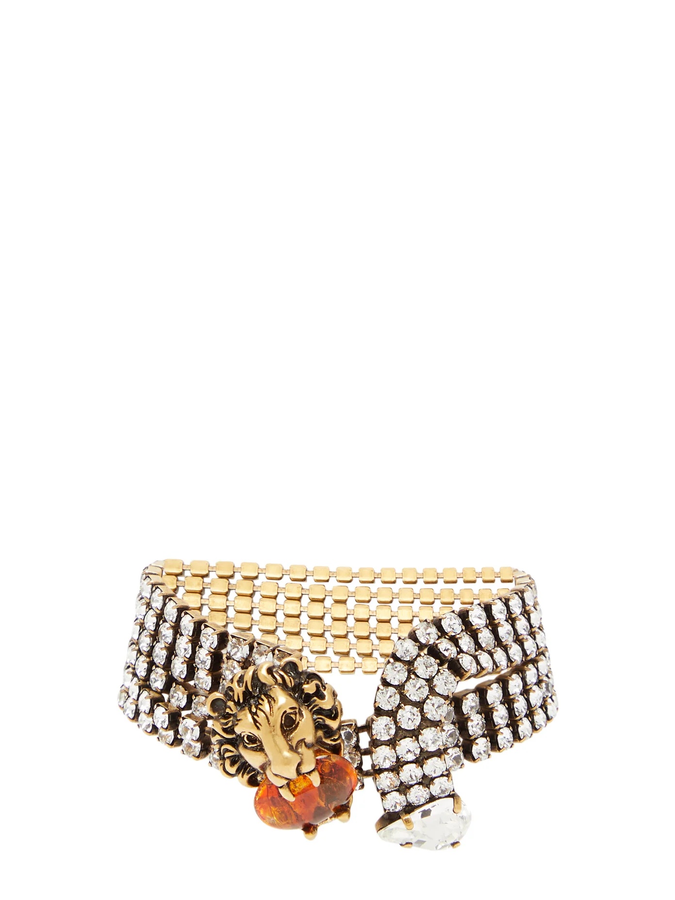 Lion crystal-embellished bracelet - 1