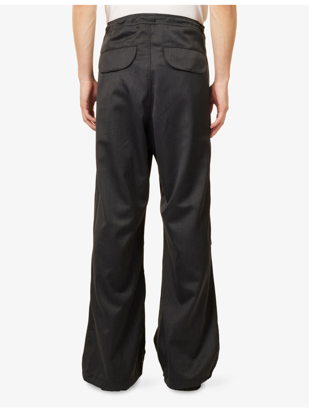 Barren Cargo Wide-Leg Wool Blend Trousers - 4