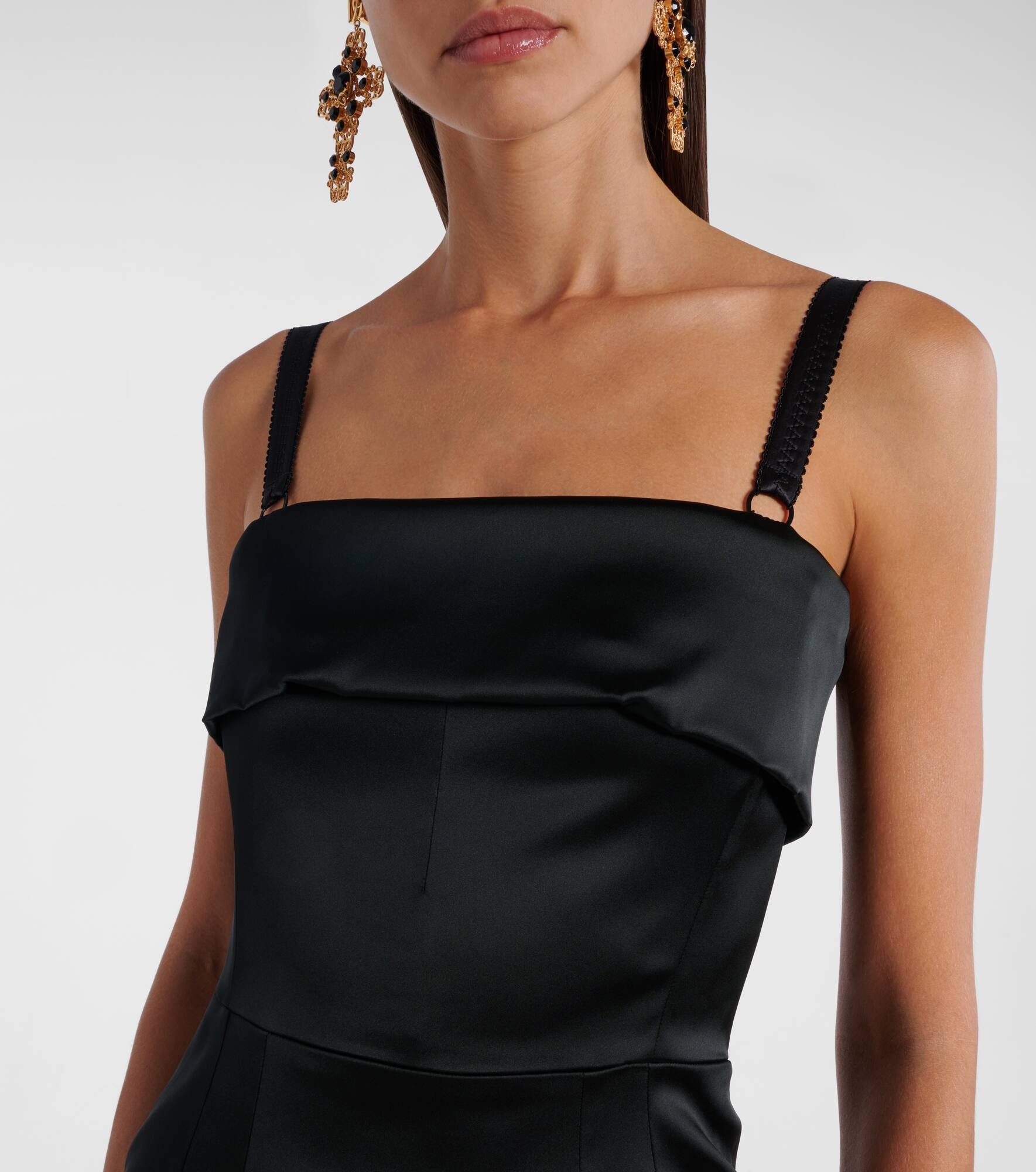 Satin midi dress - 4
