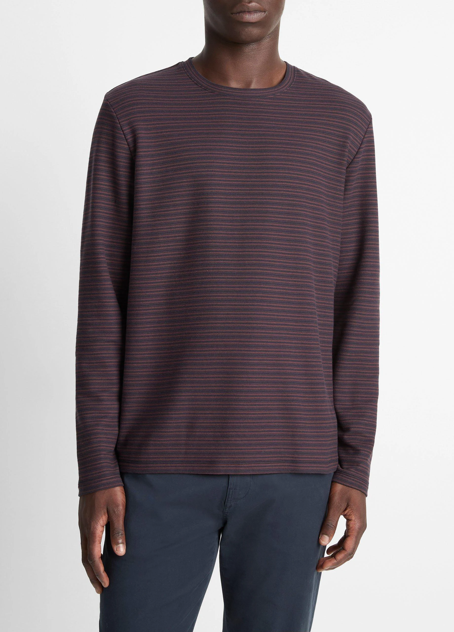Striped Pima Cotton Piqué Long-Sleeve T-Shirt - 1