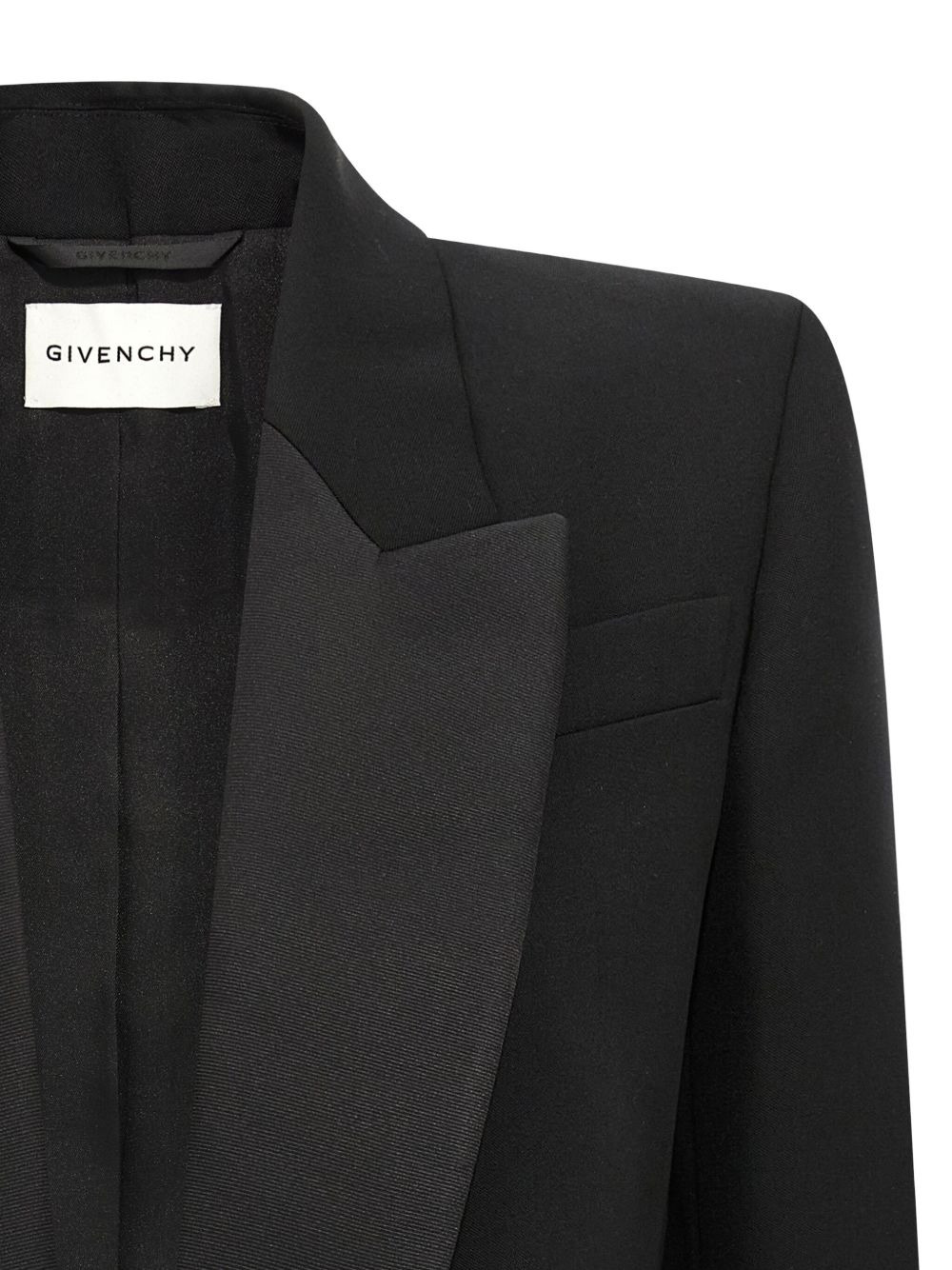 peak-lapel padded-shoulder blazer - 4