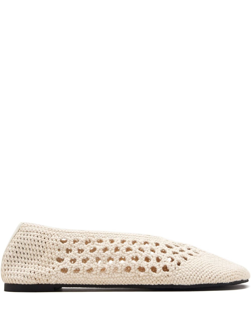 crochet-knit ballet shoes - 1