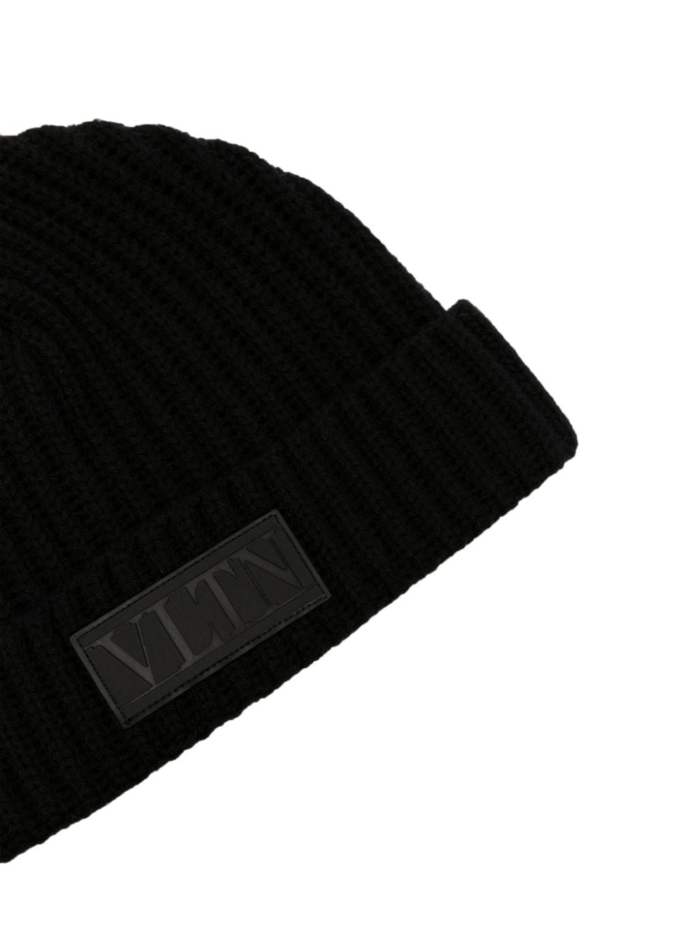 Valentino logo-patch virgin wool beanie | REVERSIBLE