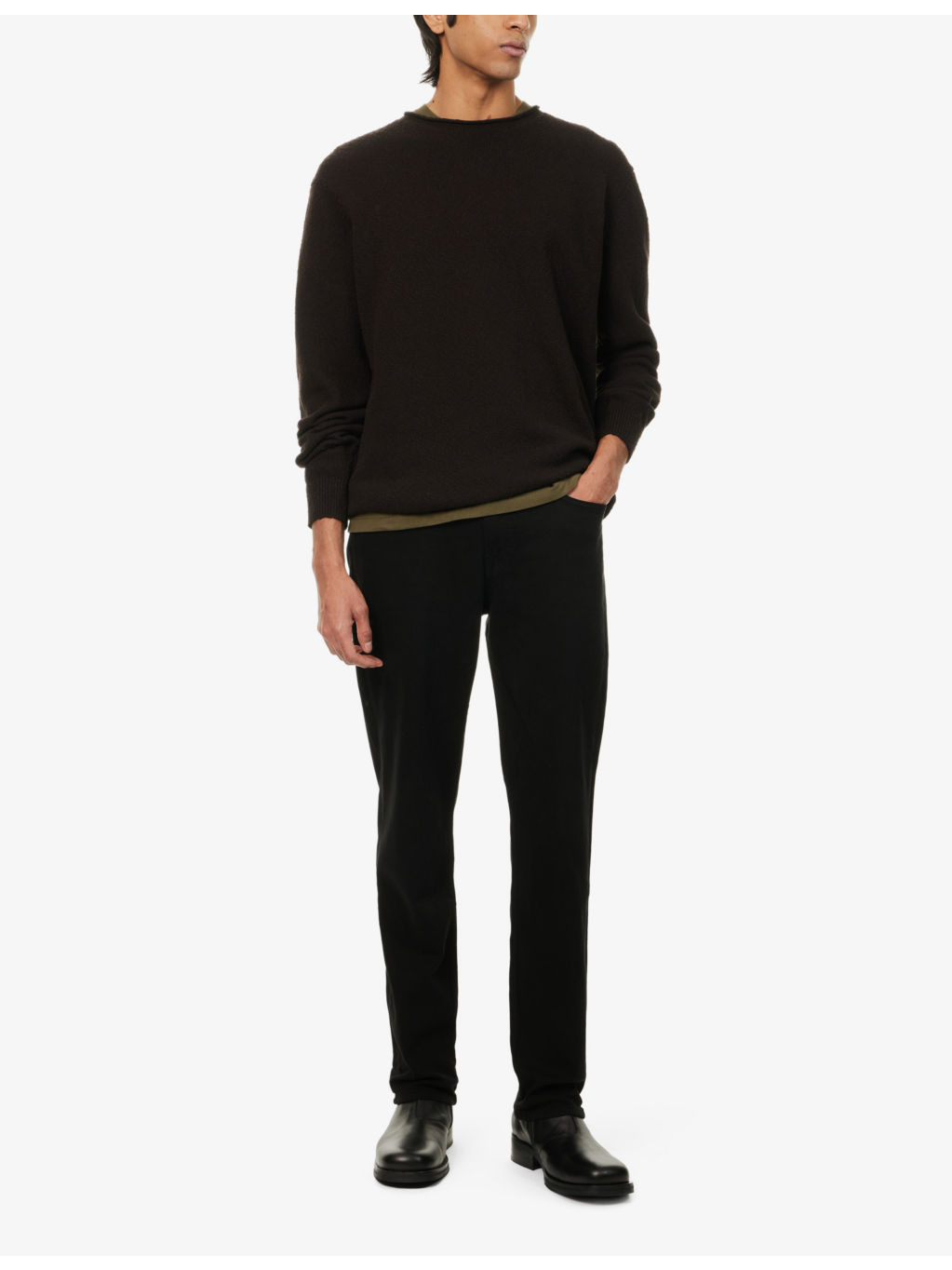 Elijah straight-leg relaxed-fit stretch denim-blend jeans - 2