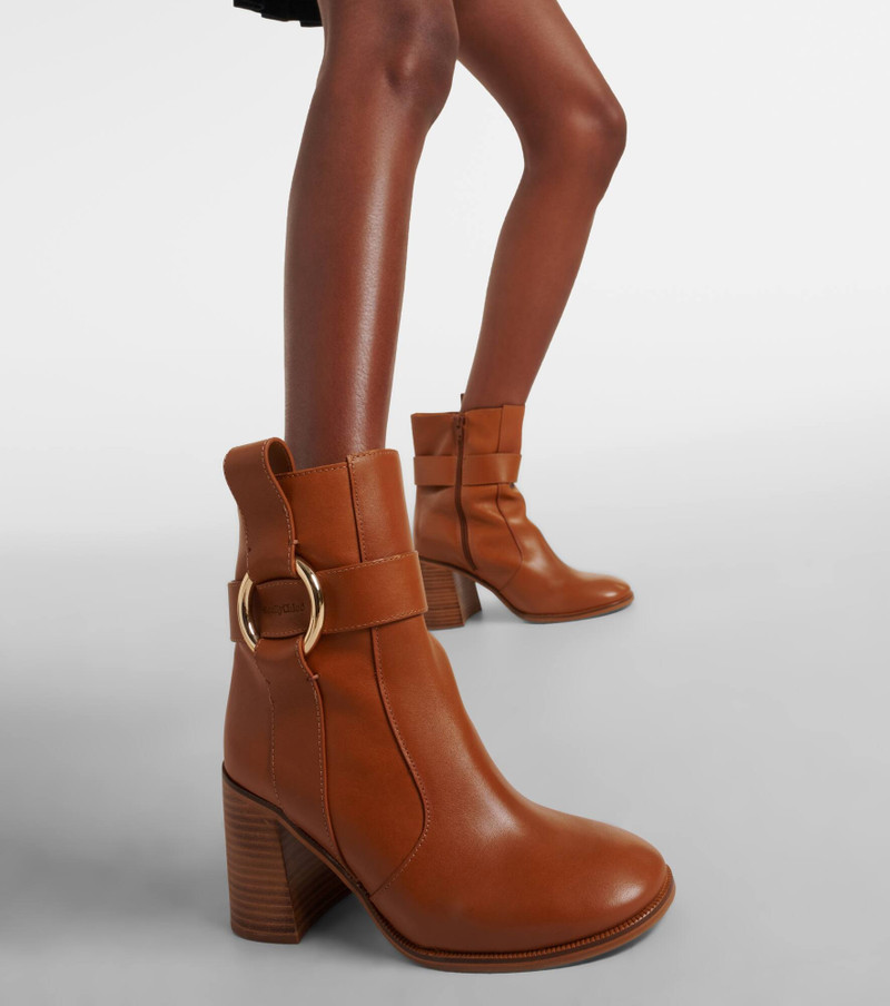 New Ring 80 leather ankle boots 7