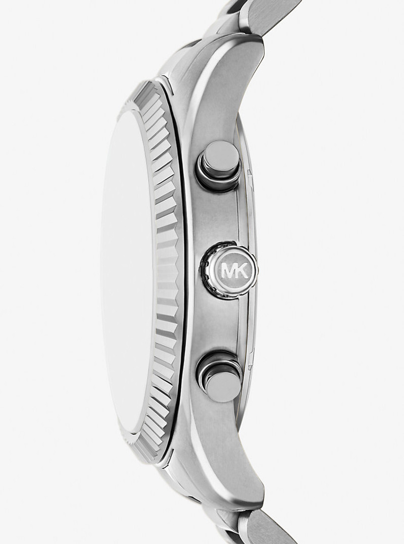 MICHAEL KORS Oversized Lexington Silver-Tone Watch outlook