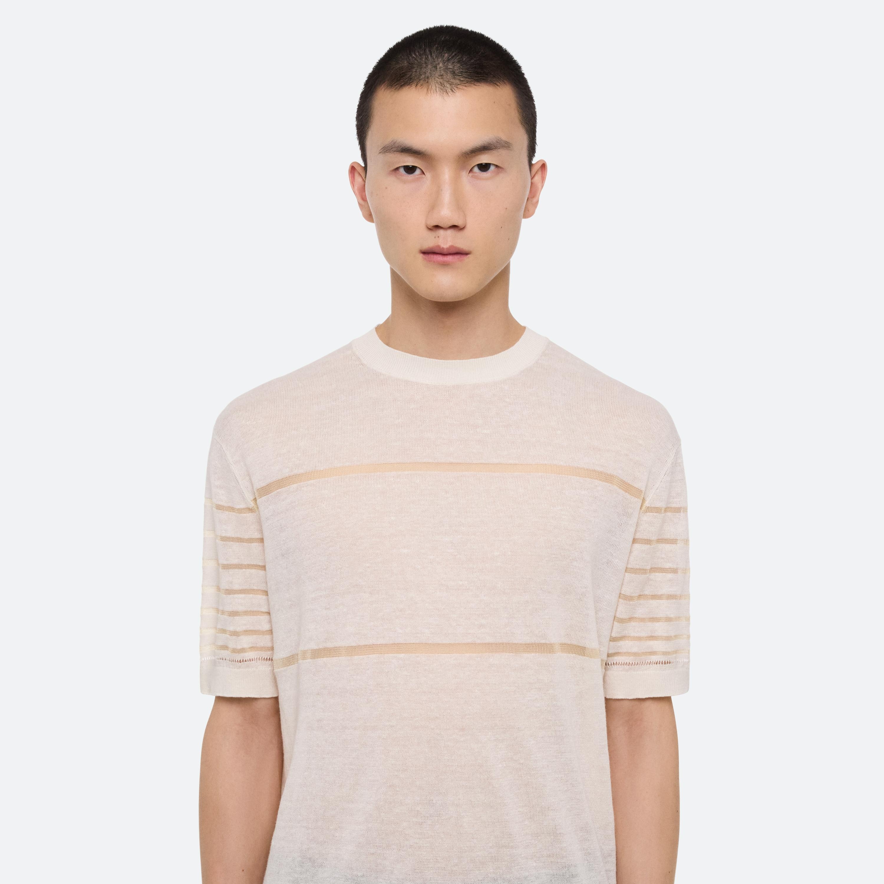 SHEER STRIPE TEE - 6