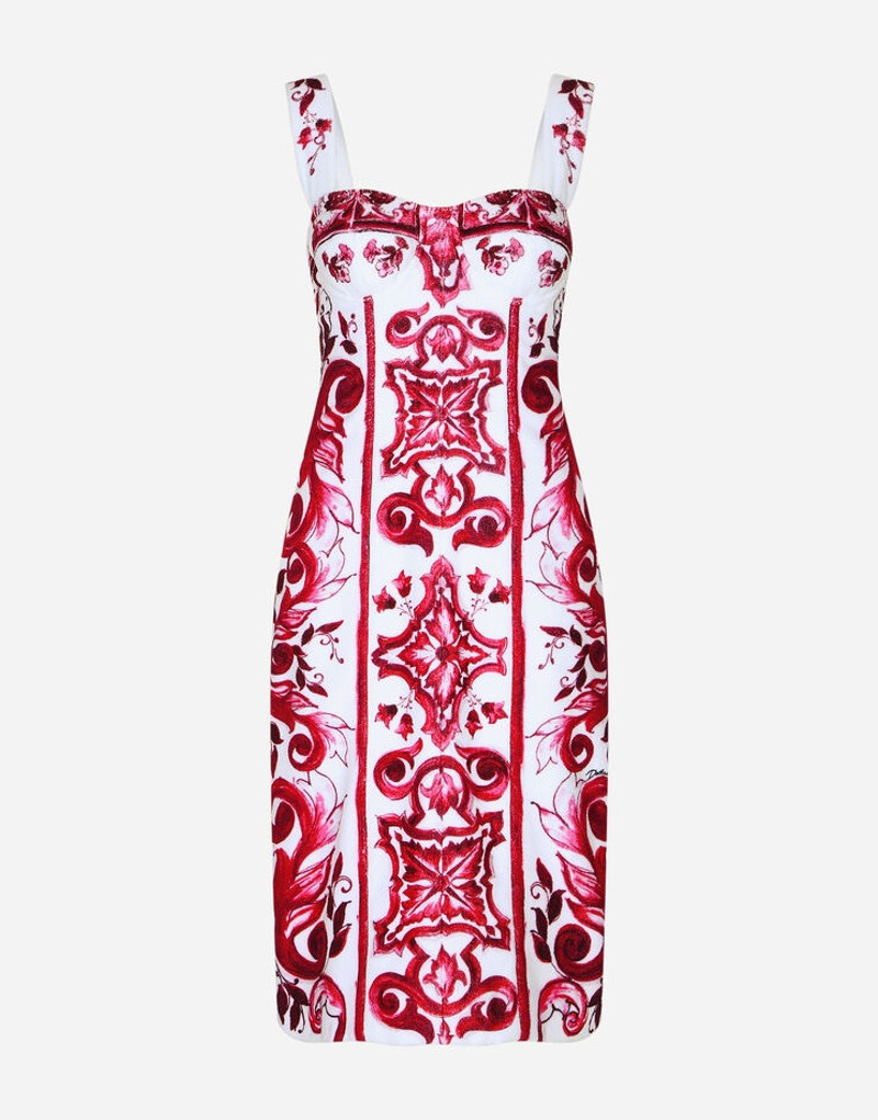 Majolica-print terrycloth midi dress 1