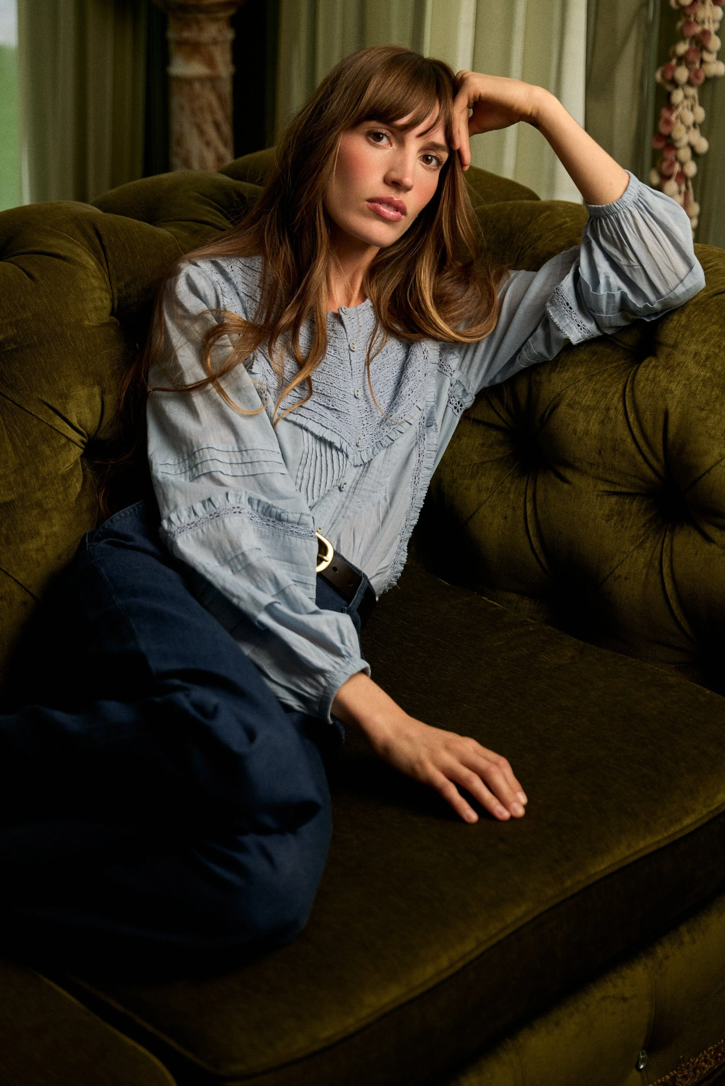 THEODORA TOP | DUSTY BLUE - 1