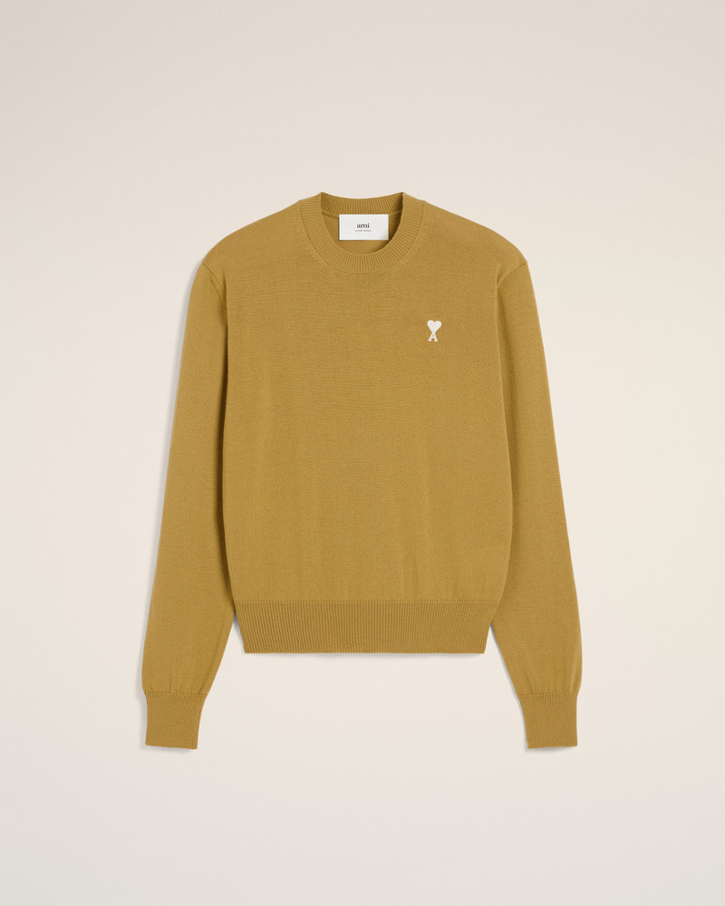 MUSTARD WOOL AMI DE COEUR CREW NECK SWEATER 1