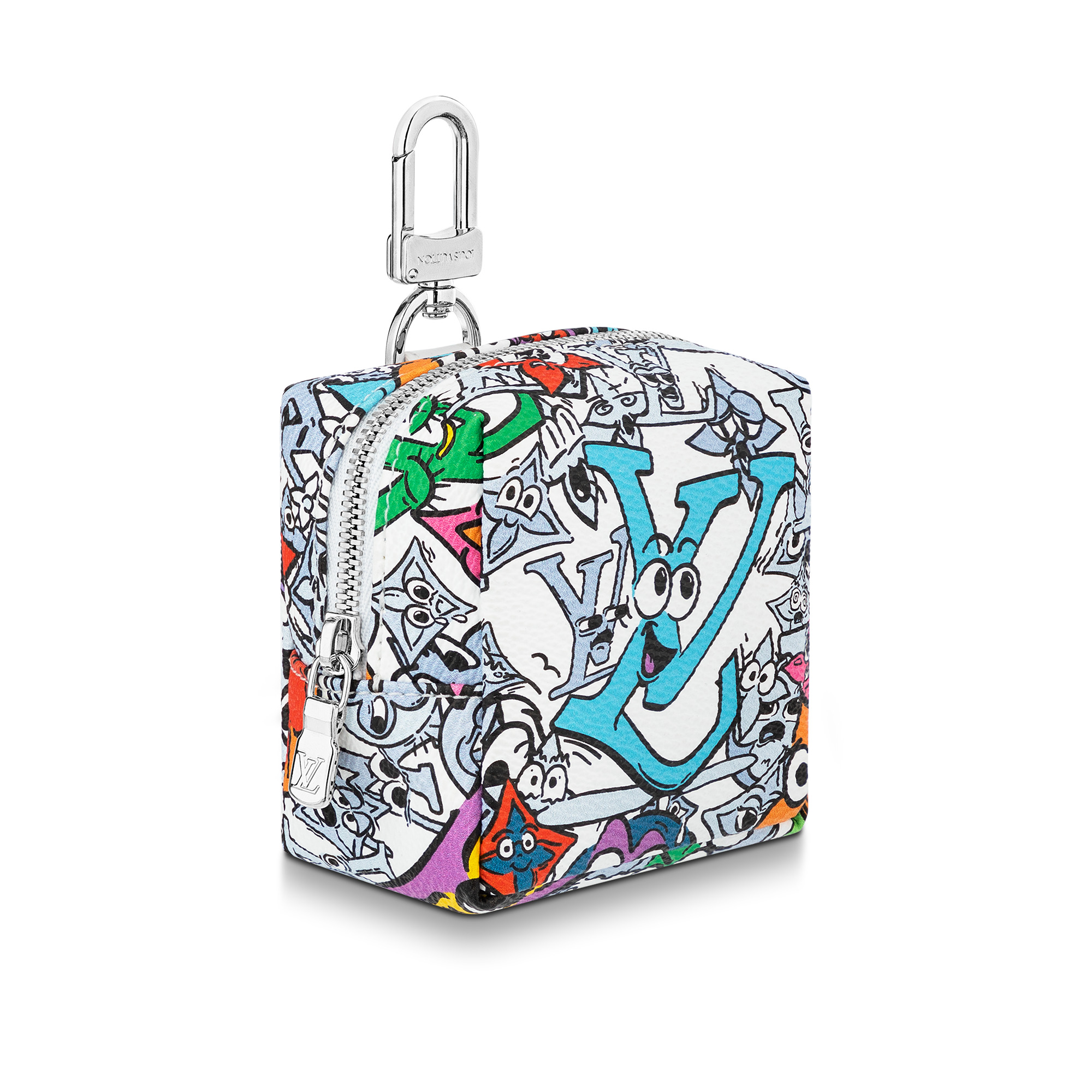Squared Pouch Key Holder And Bag Charm - 5