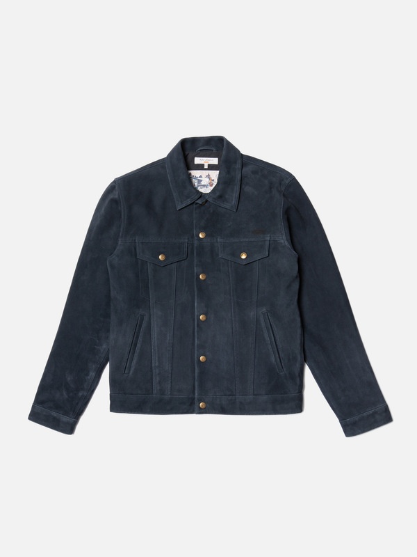 nudie jeans robby nubuck jacket レザージャケット Nudie Jeans Brown Robby Nubuck Jacket In Dark Brown - 49