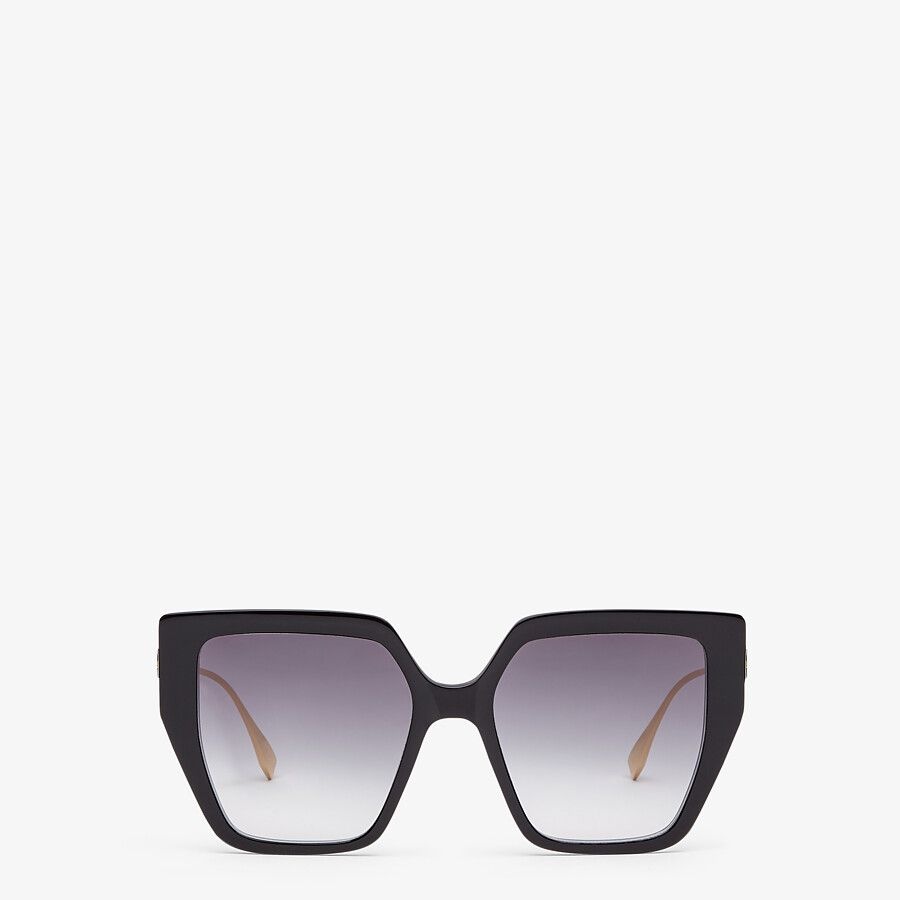 Black acetate and metal sunglasses - 1