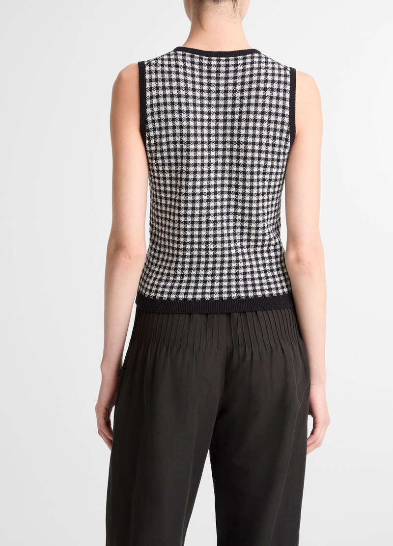 Vince Gingham Italian Wool & Cotton-Blend Shell outlook