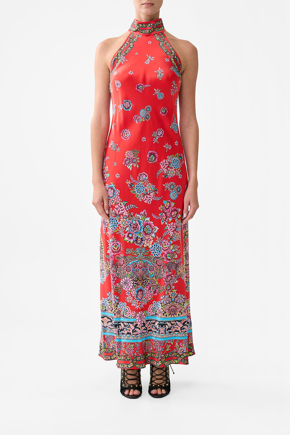 HIGH NECK BIAS DRESS - 2