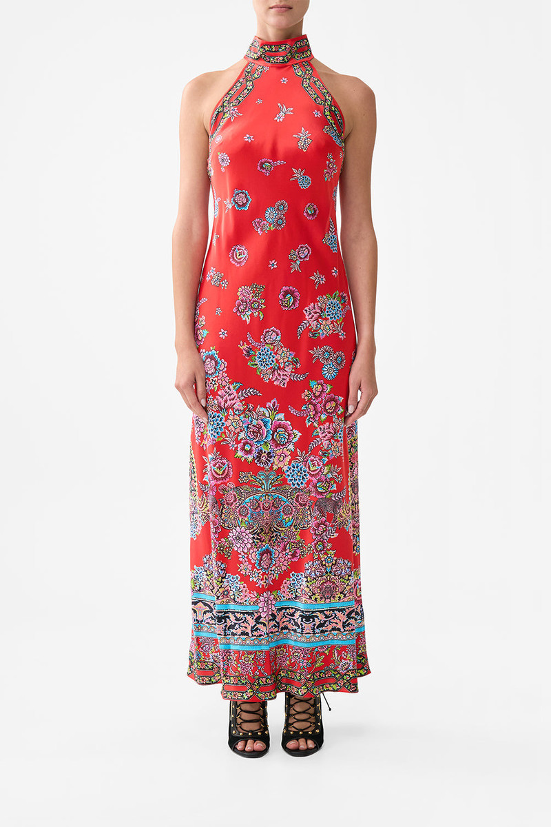 CAMILLA HIGH NECK BIAS DRESS outlook