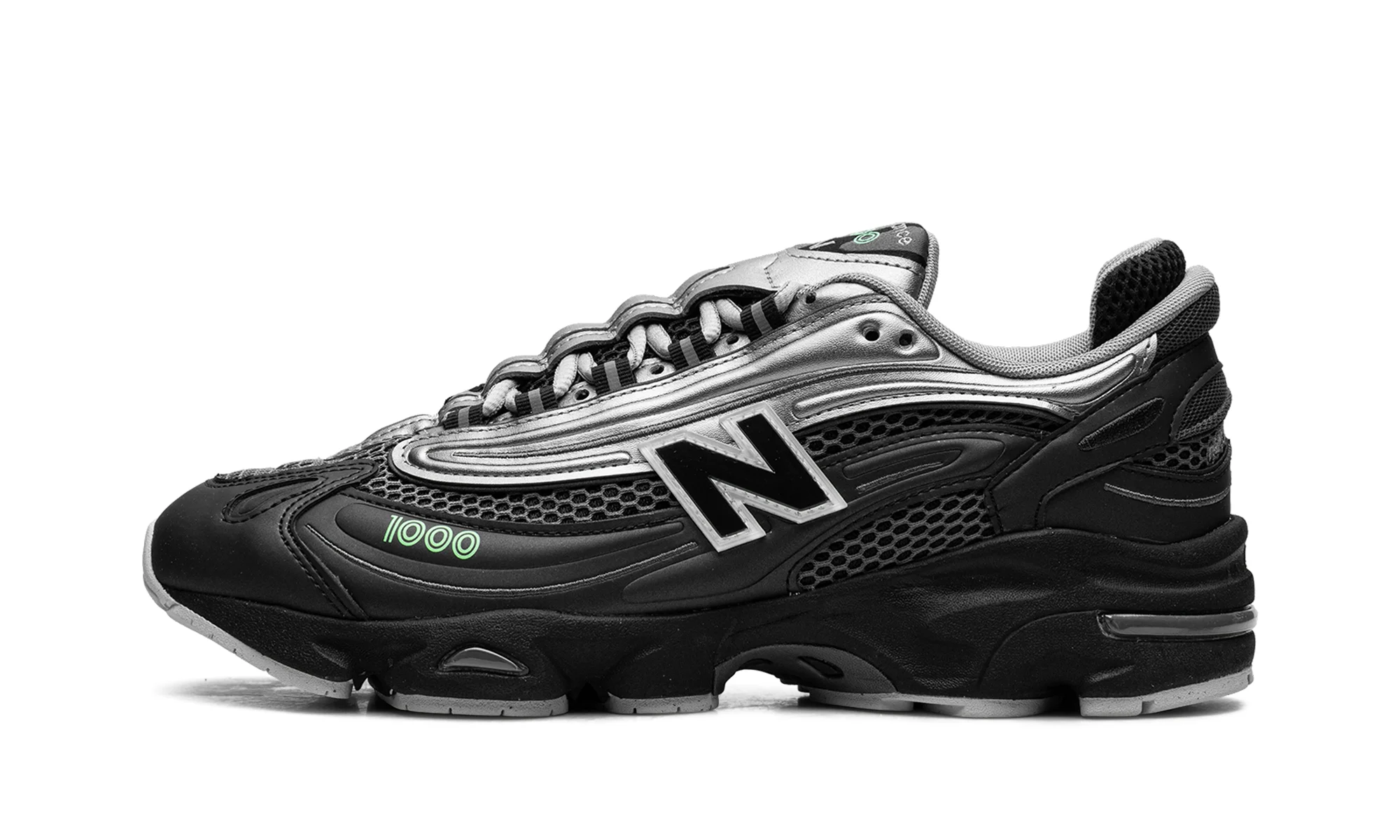 1000 "Dark Silver Metallic/Lime Leaf" M1000T - 1