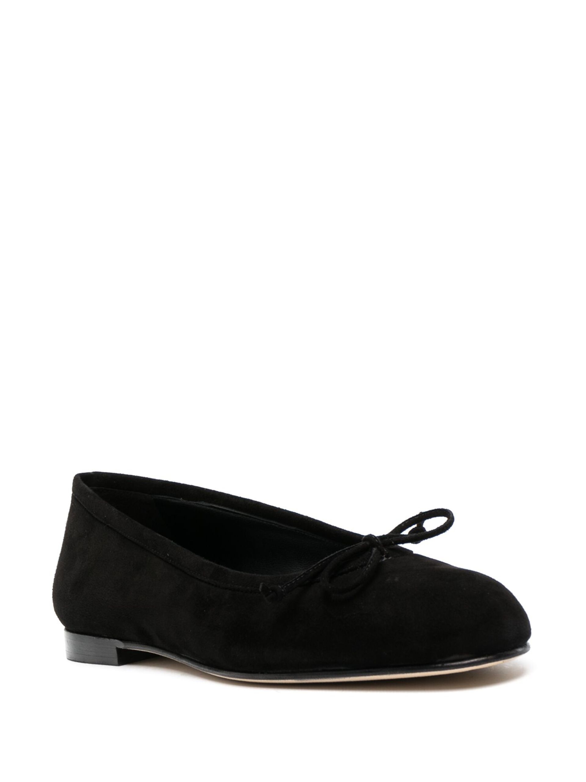 Black Veralli Leather Ballerina Shoes - 2