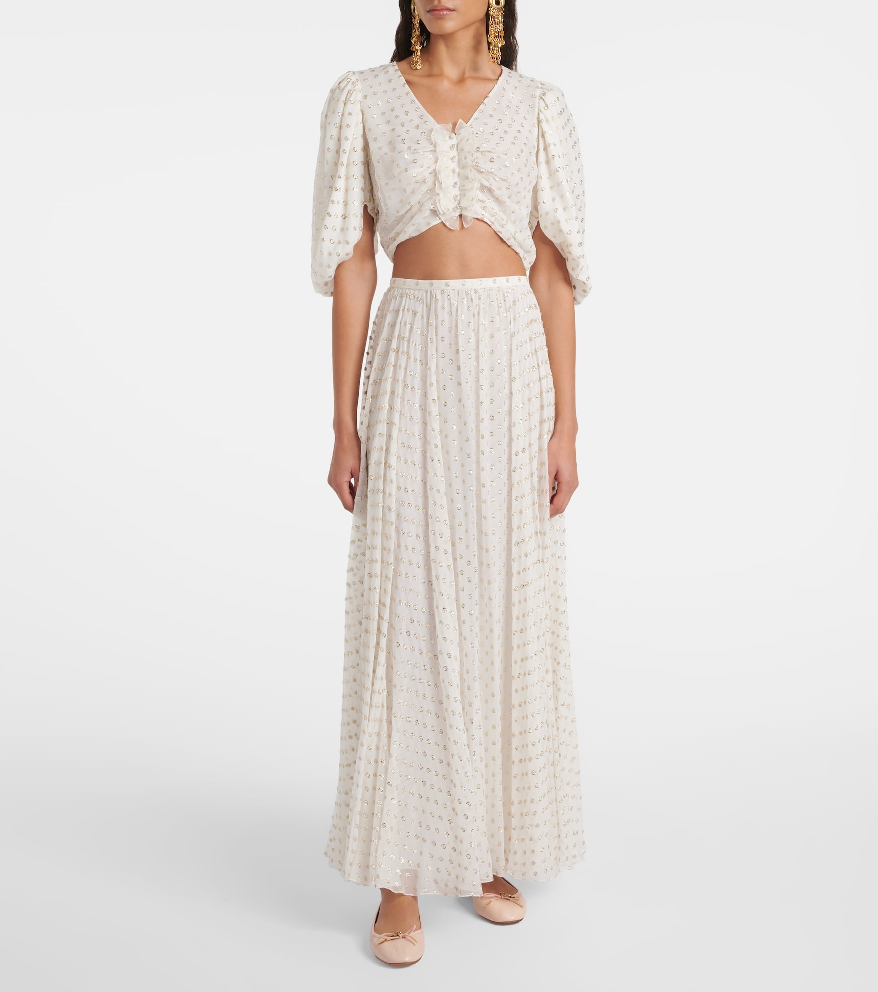Jacquard silk-blend maxi skirt - 2