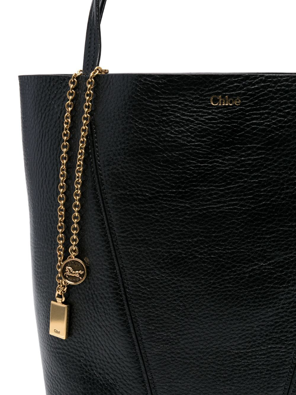 Chloé Women Chloé Spin Tote Bag In Grained Leather - 3