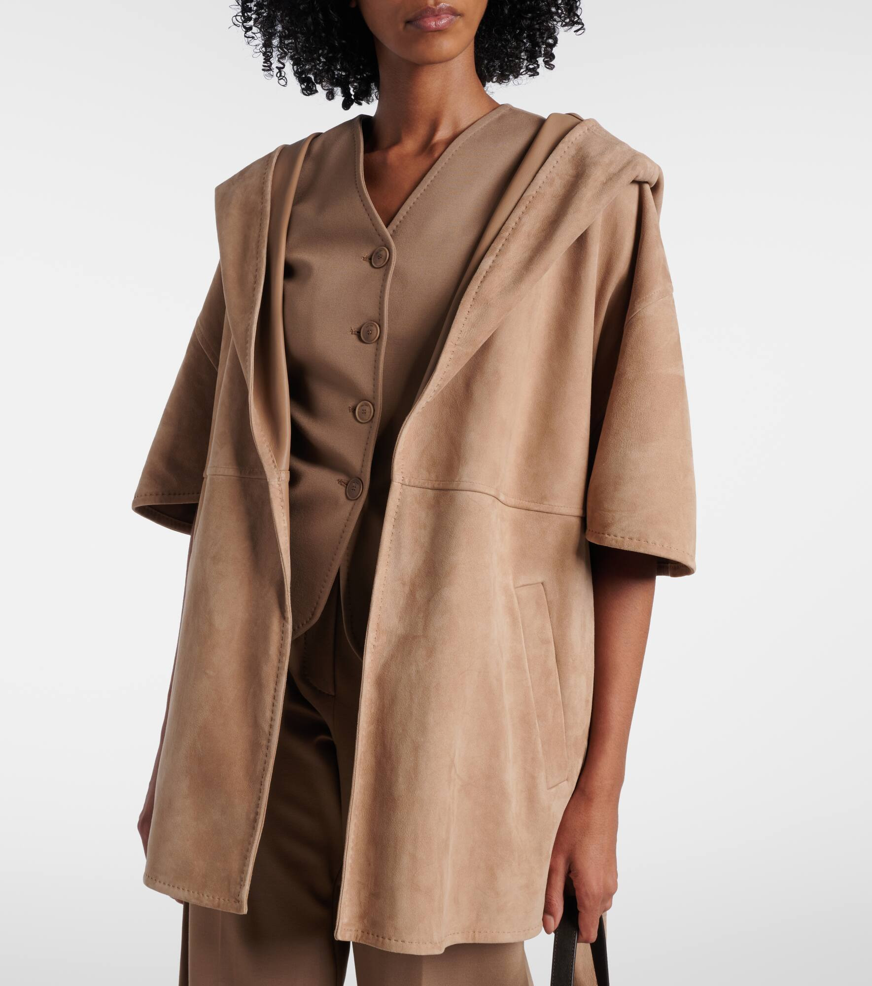 Chiffon suede wrap jacket - 7
