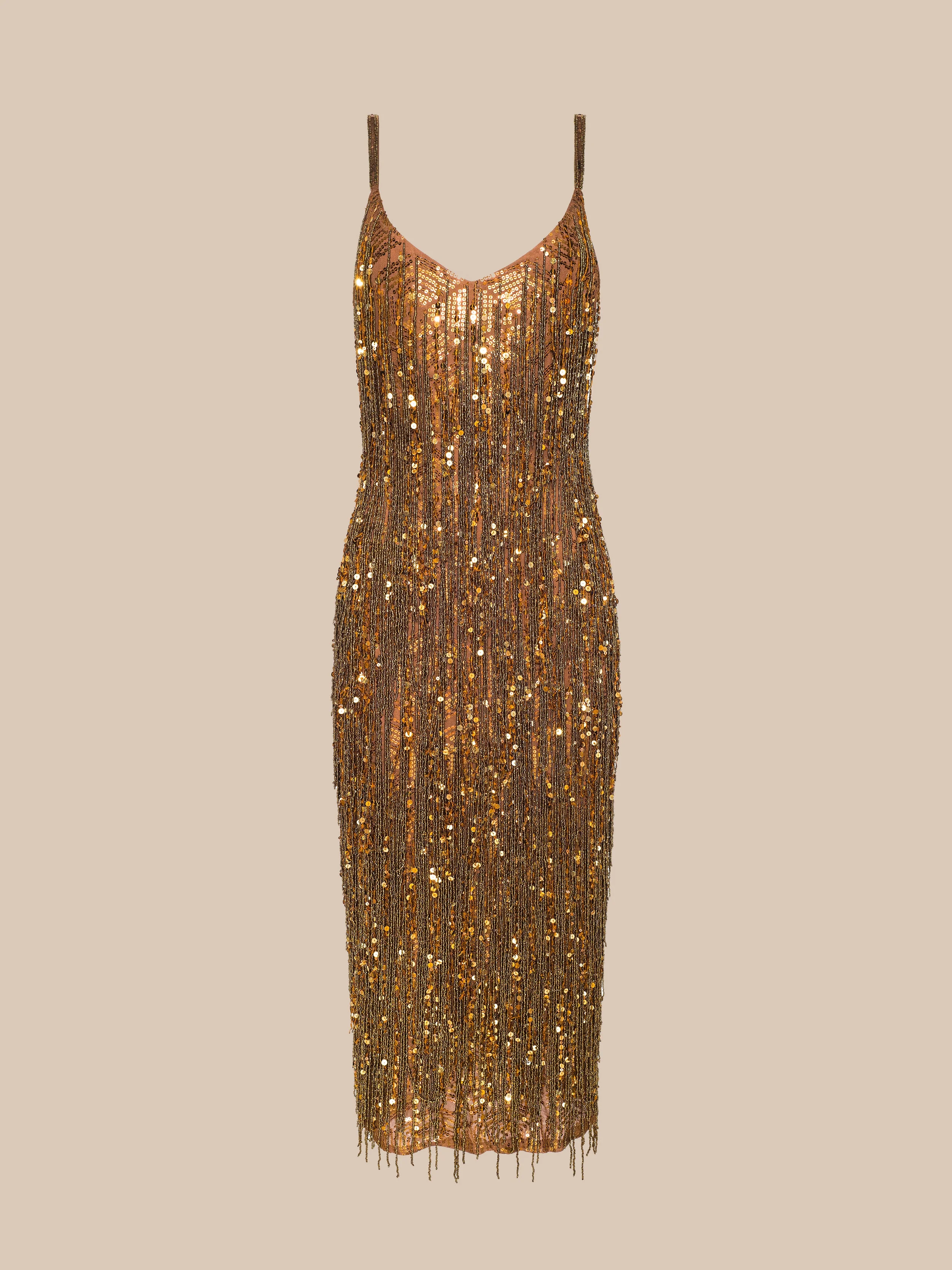 Noella Sequin Fringe Dress - 1