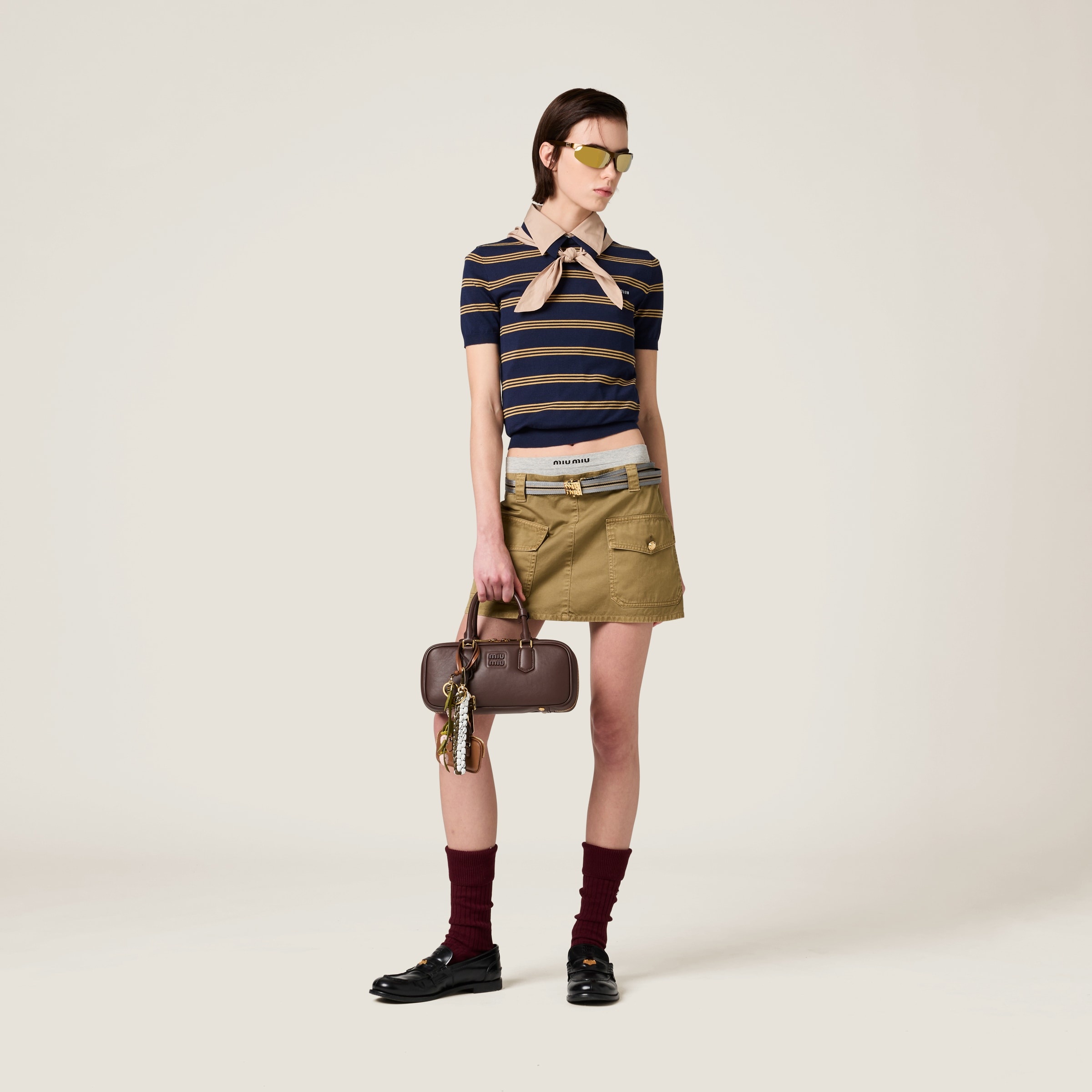Garment-dyed cotton satin miniskirt - 2