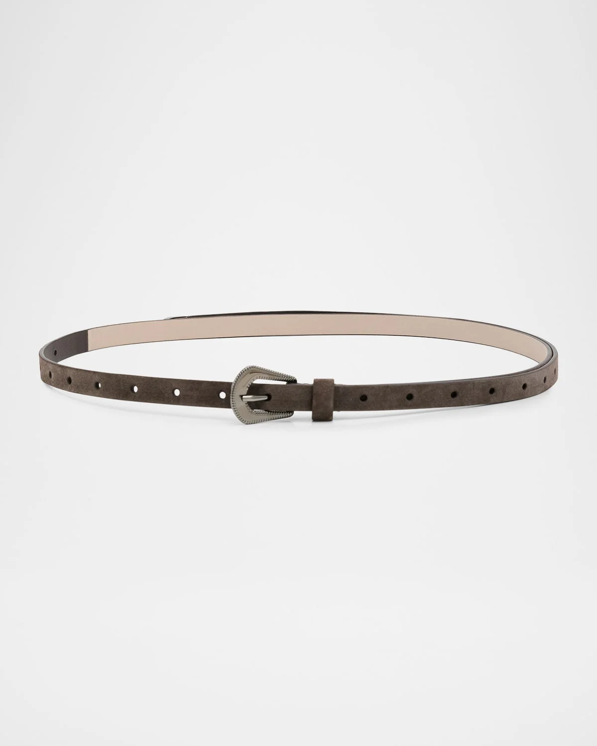 Suede Carved Leather Belt - 1
