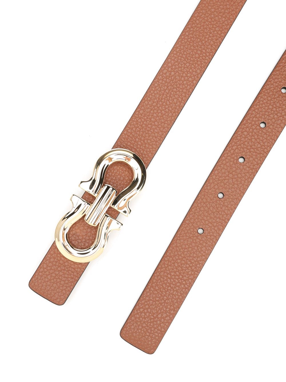 Gancio Contour Reversible Belt 2,5cm Cognac/Black Belts Brown - 2