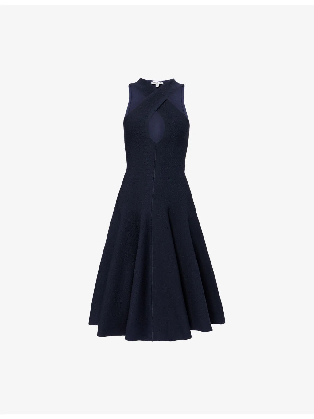 Cross-Over Knitted Silk-Blend Midi Dress - 1