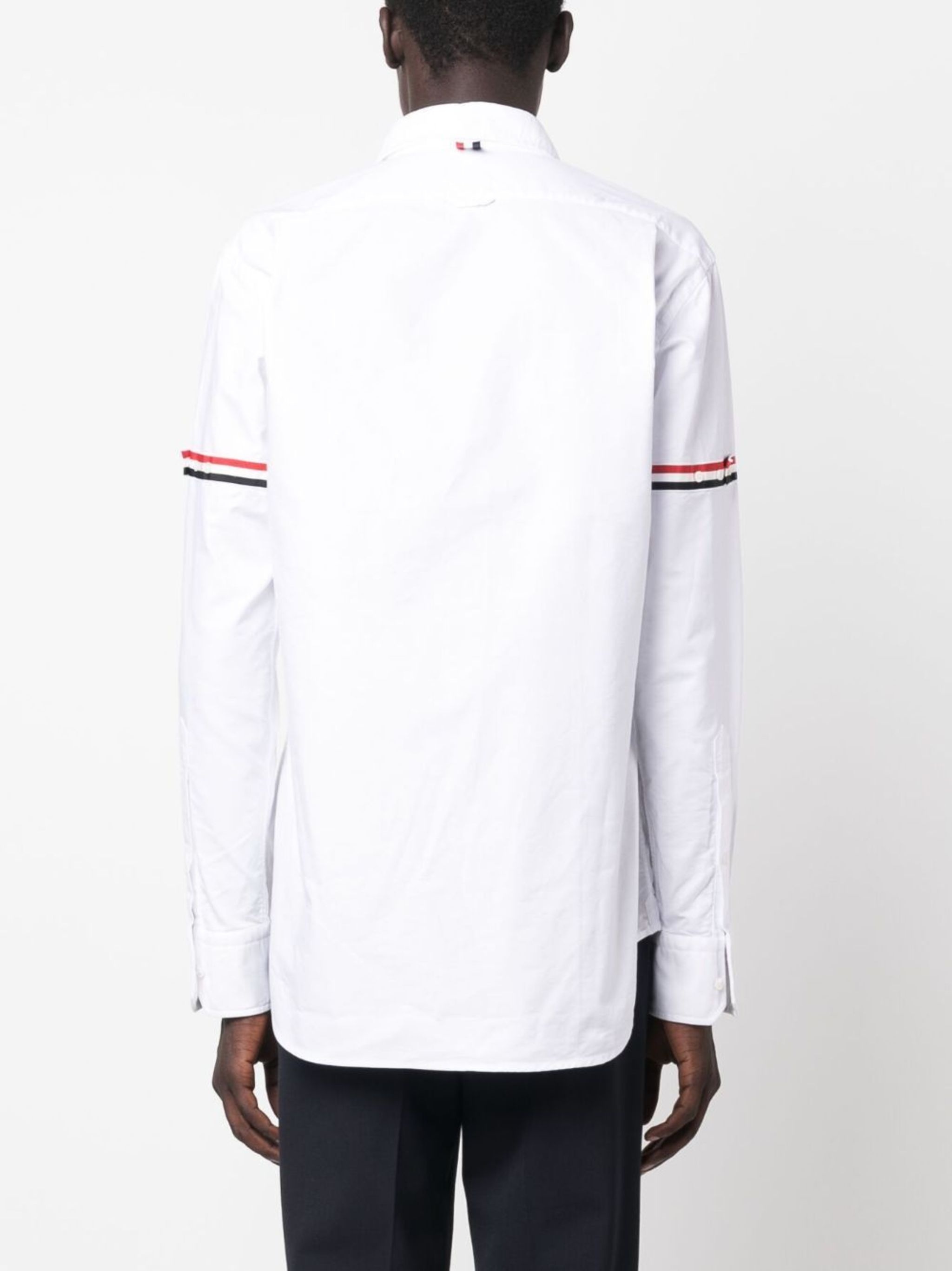 RWB-stripe cotton shirt - 4