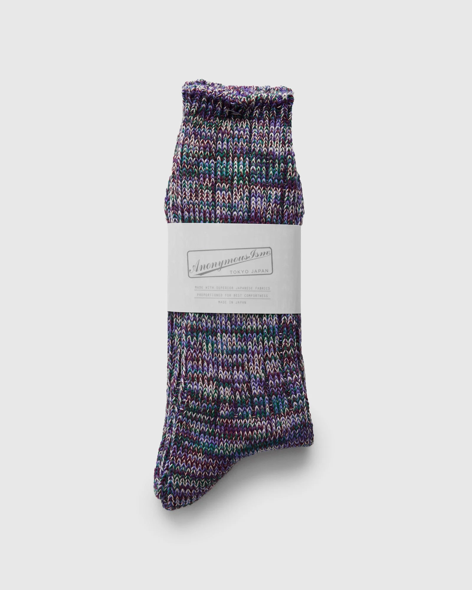 Melange Crew Sock in Poison - 1