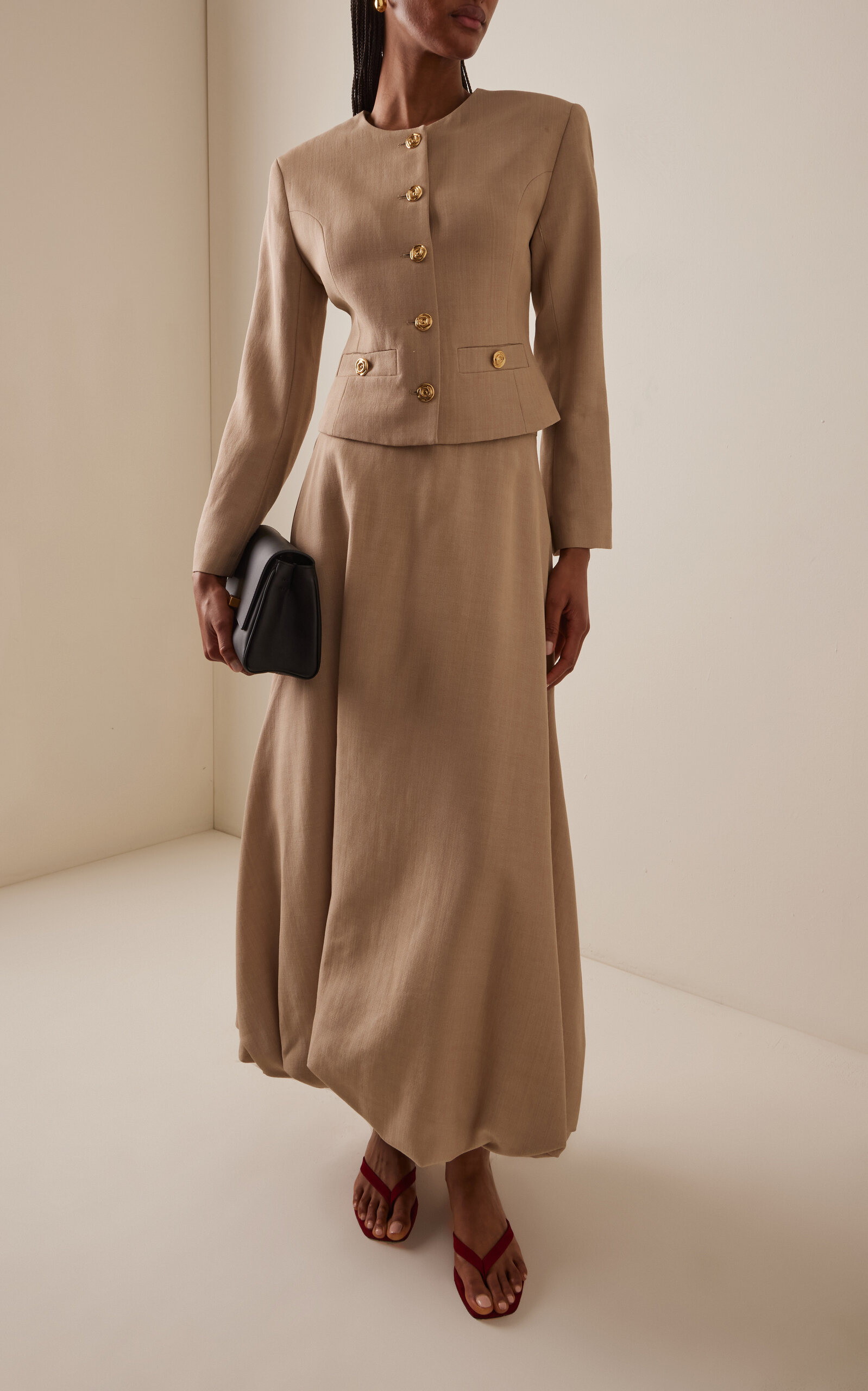 Frida Tailored Crepe Jacket neutral - 3