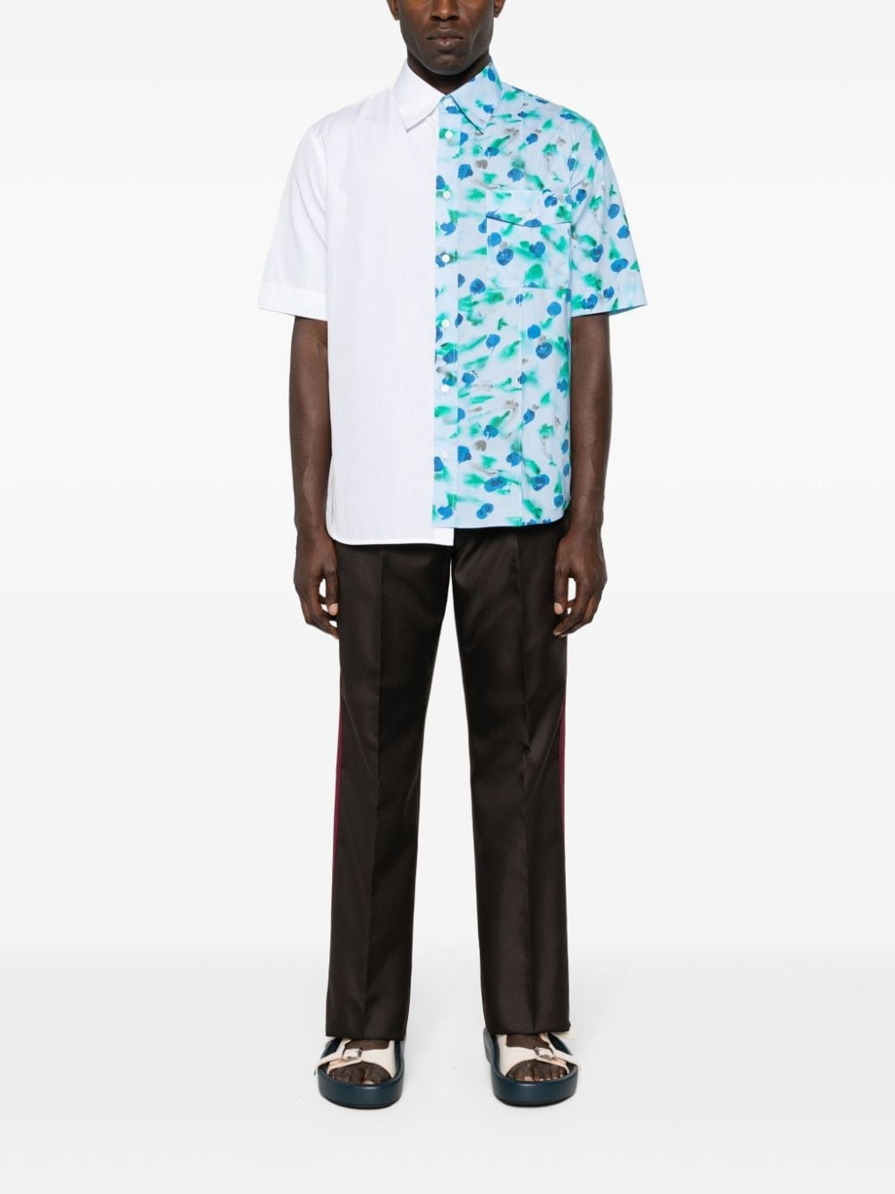 floral-print cotton shirt - 2