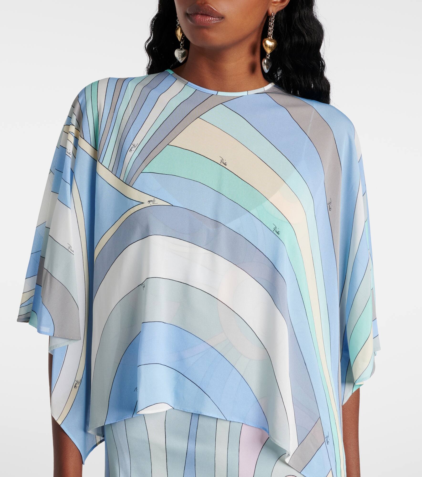 Iride draped jersey muslin midi dress - 4